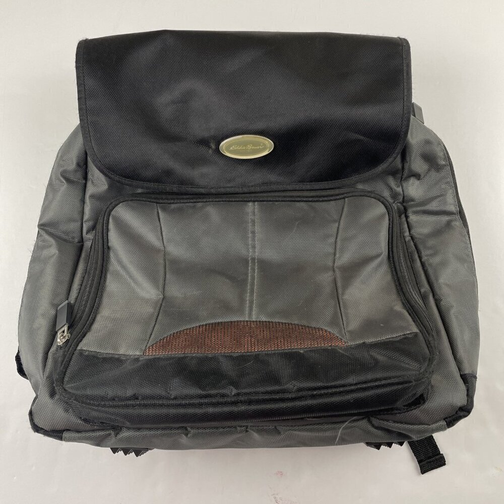 Eddie Bauer First Adventure Cascade Diaper Bag Backpack Gray Insulated Pockets